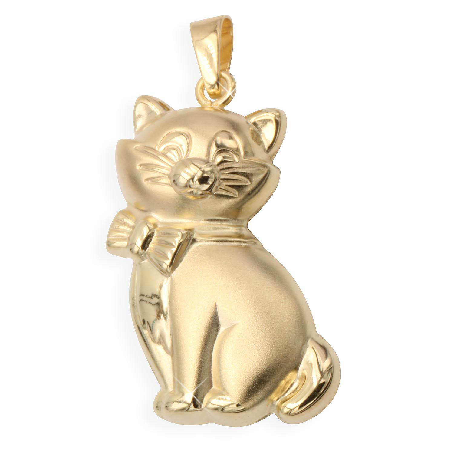 Katze Anhaenger Gold 333