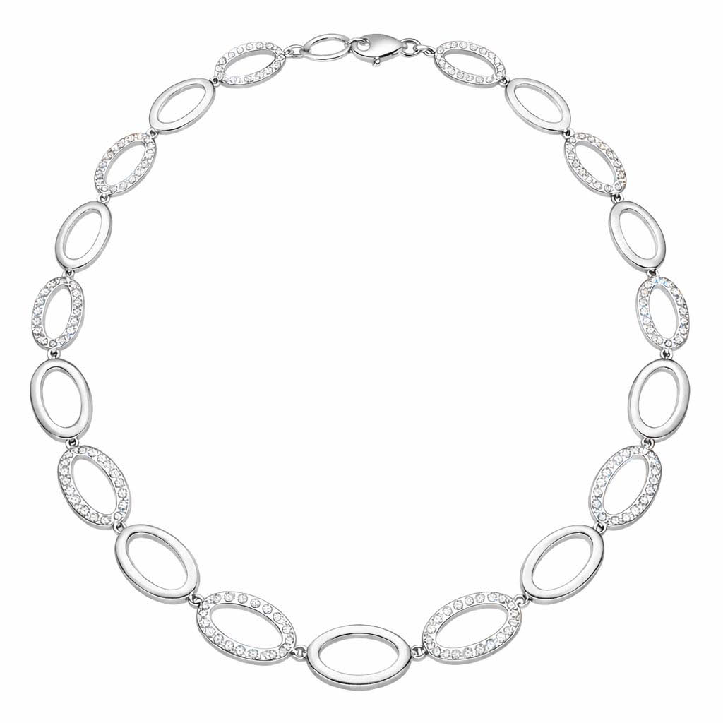 Silber Collier mit Zirkonia