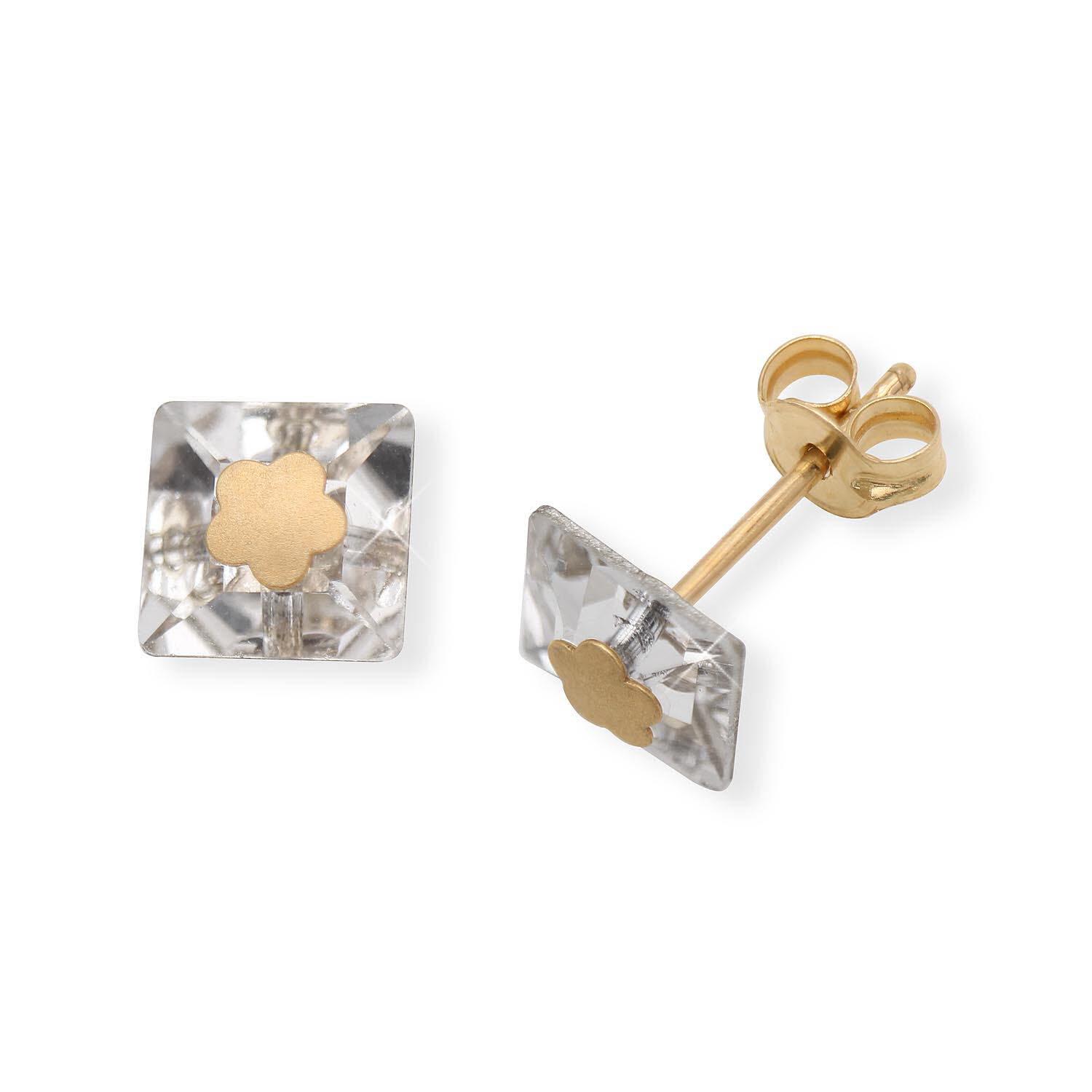 Zirkonia Ohrstecker Gold 585